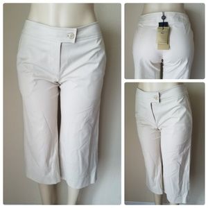 NWT Paul Costelloe Khaki Capri Pants